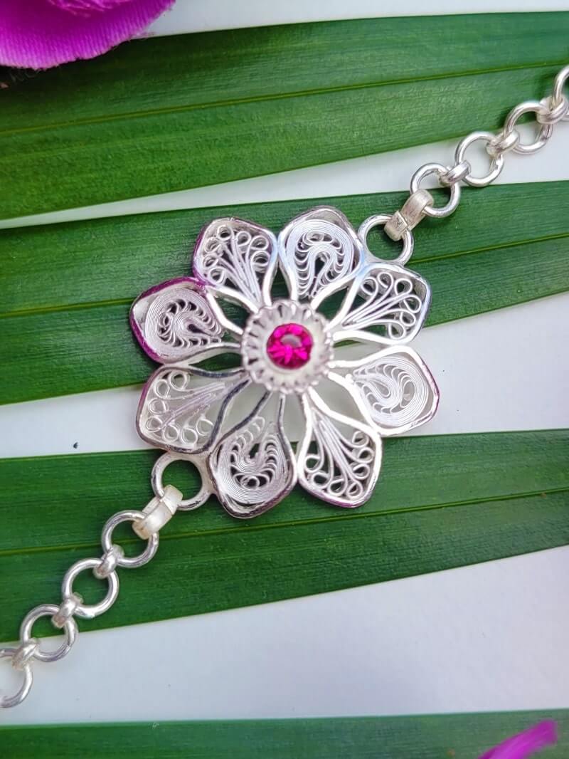 Silver Rakhi For Brother