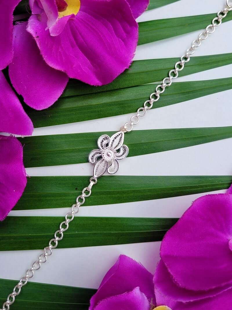Silver Rakhi Bracelet