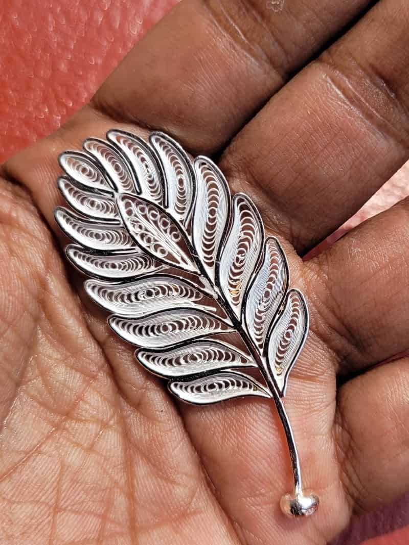 Silver Mor Pankh Tilak Stick