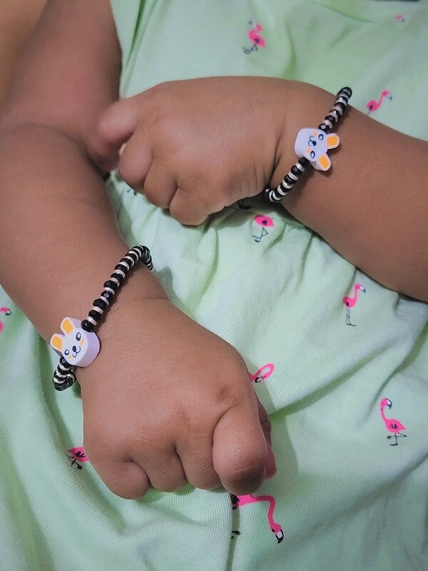 Baby Black Beads Bracelet by Silver Linings India