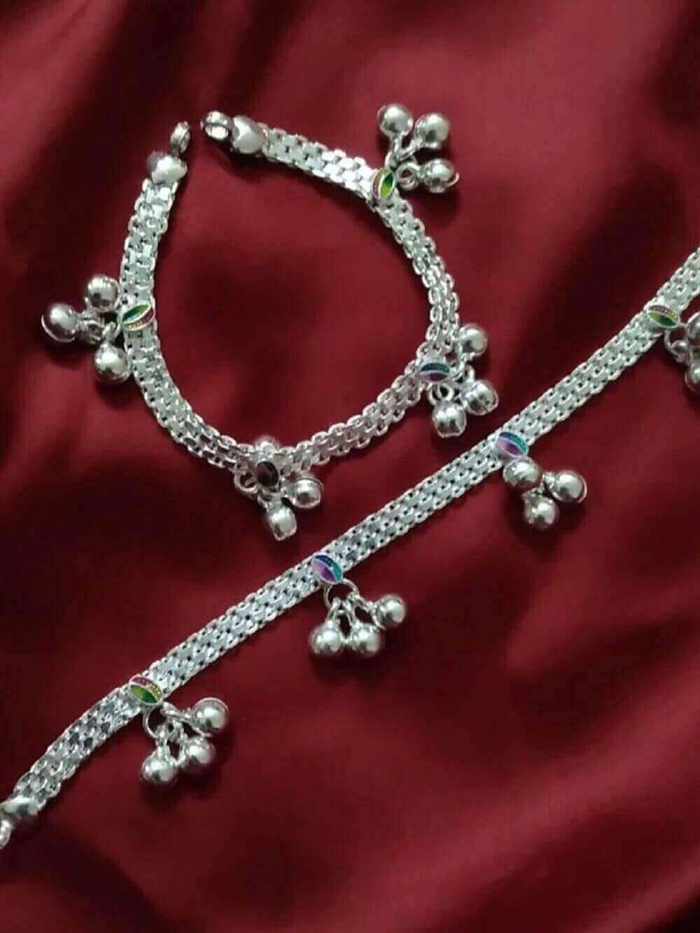 Anklets for baby girl Silver