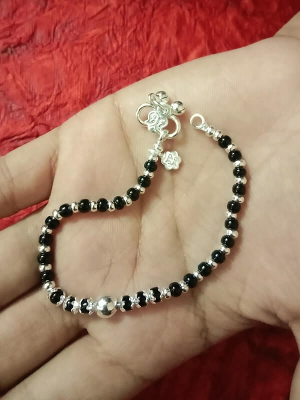 Silver Nazariya Anklets for babies By Silverlinings