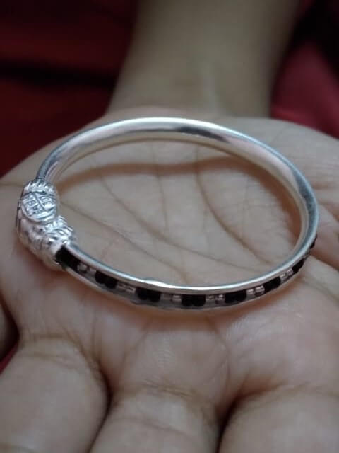 Black bead kada for baby girl