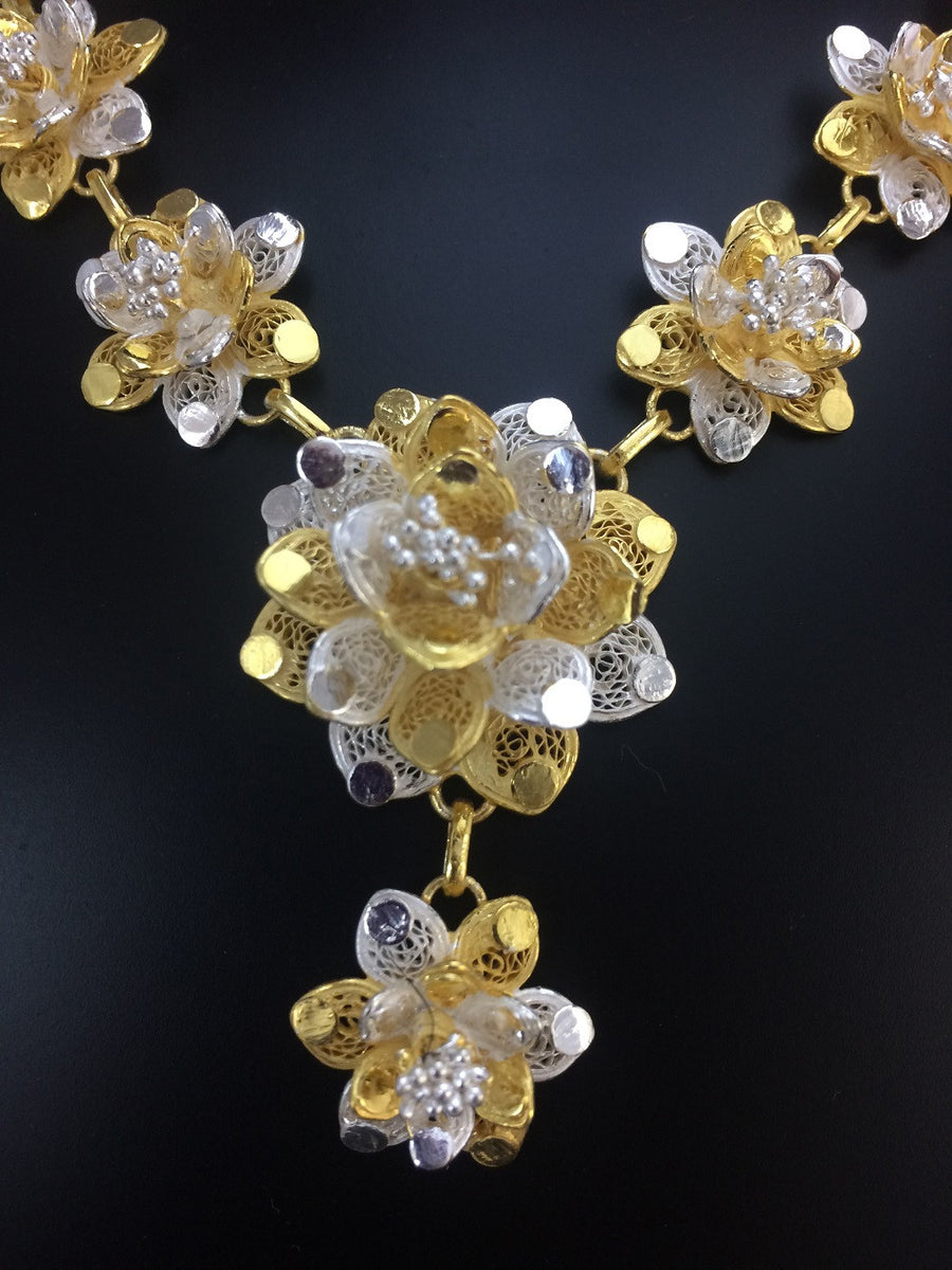 Gold filigree hotsell jewelry