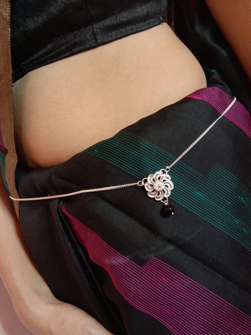 Silver Kamarbandh and Belly Chains Online Silver Waist Jewellery