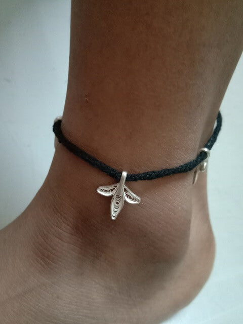 Black thread anklet for baby