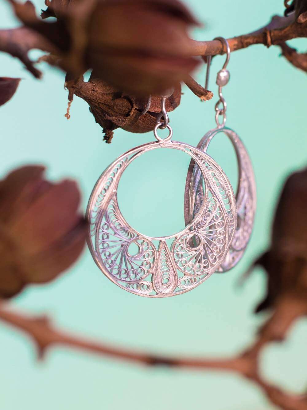 Chandbali Earrings in Silver online for women Silverlinings