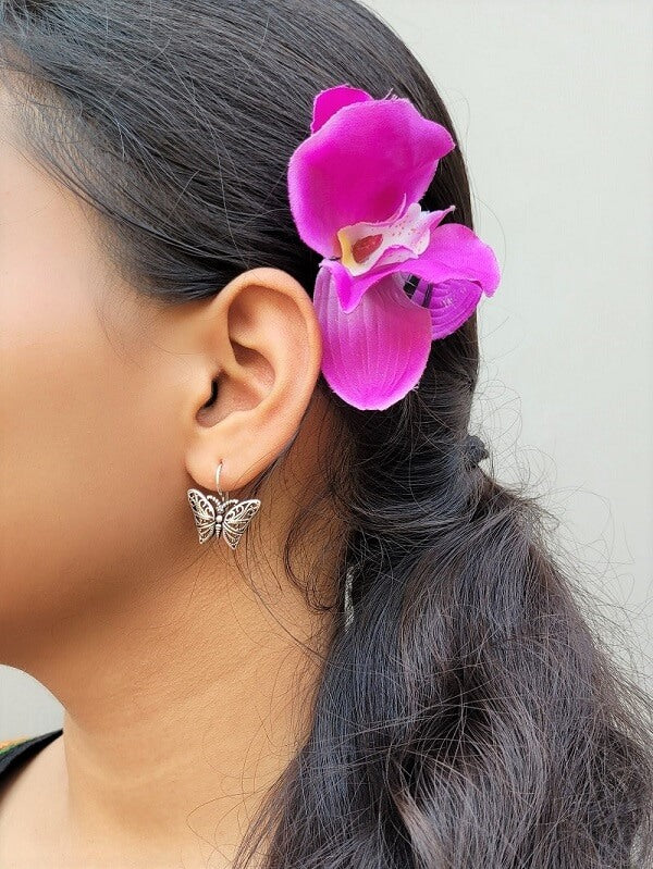 Silver Butterfly Earrings by Silver Linings Filigee Jewellery