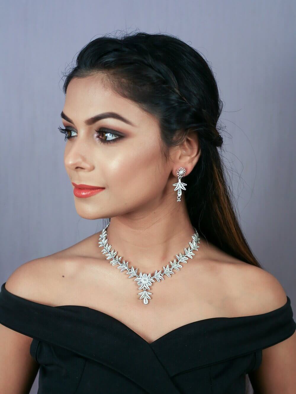 Silver Necklace set