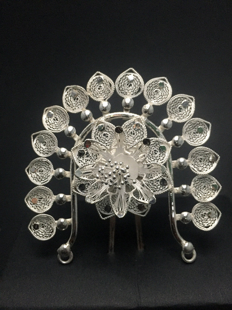 Silver hair accessories