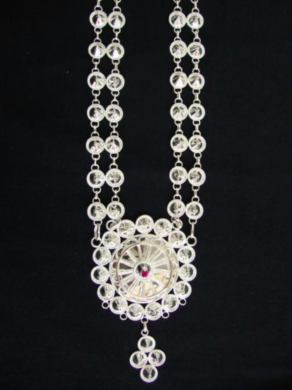 Silver Odissi dance jewellery