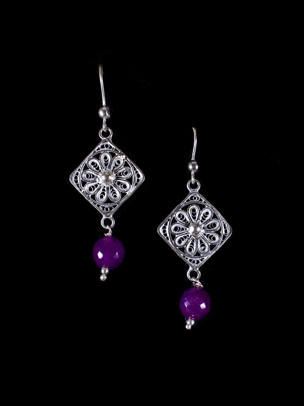 Purple Earrings