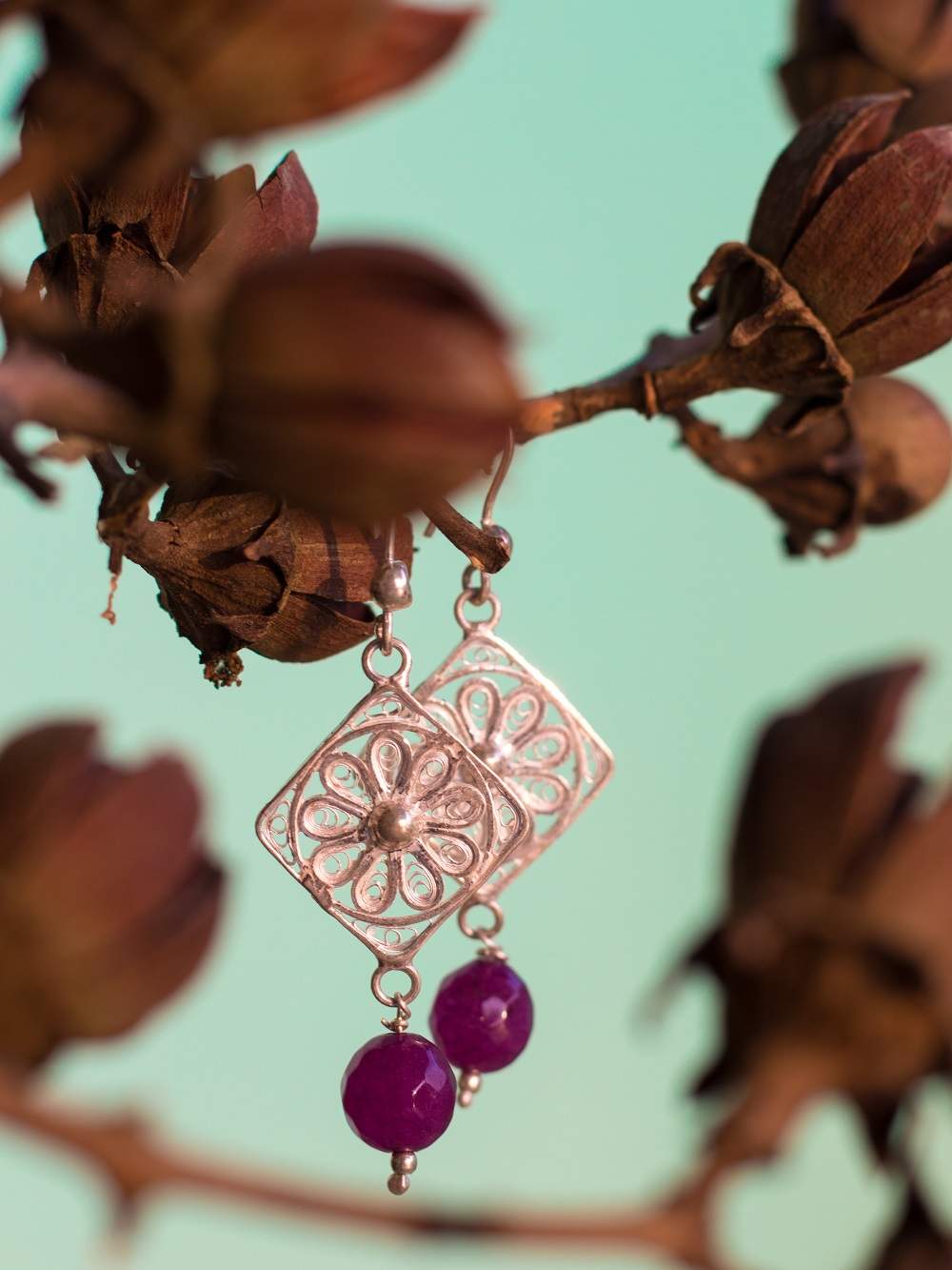 Purple Earrings