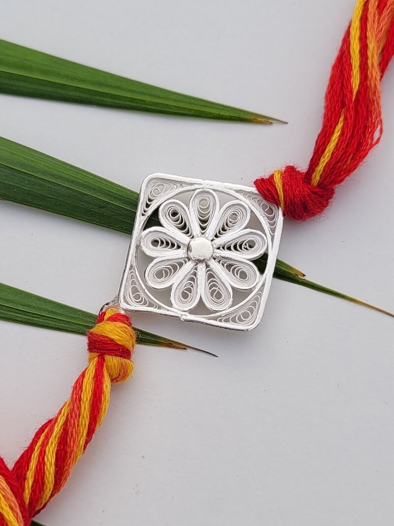 Silver Rakhi for bhai