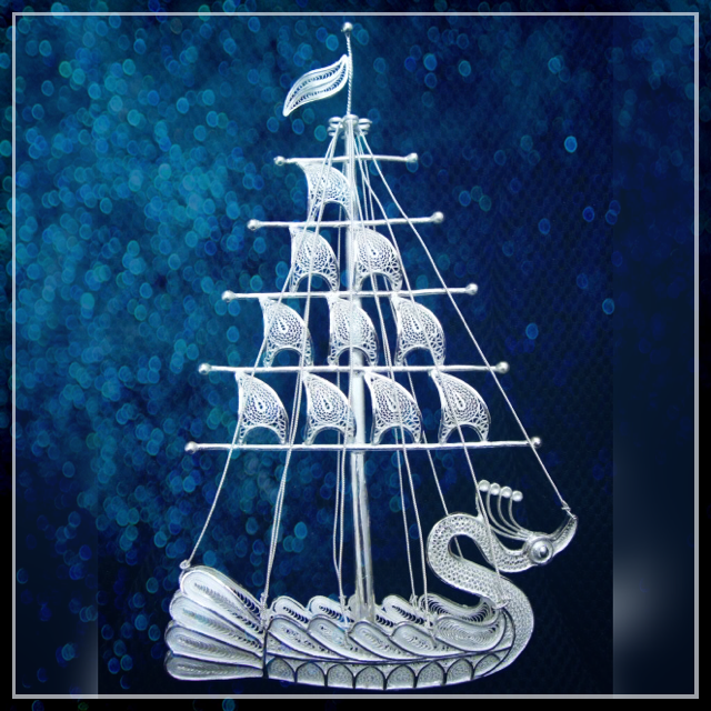 Silver Filigree Ship