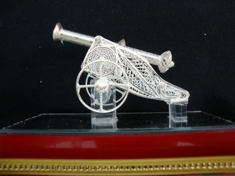 Silver Showpieces Silver Filigree Cannon