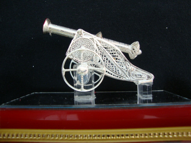 Silver Showpieces Silver Filigree Cannon
