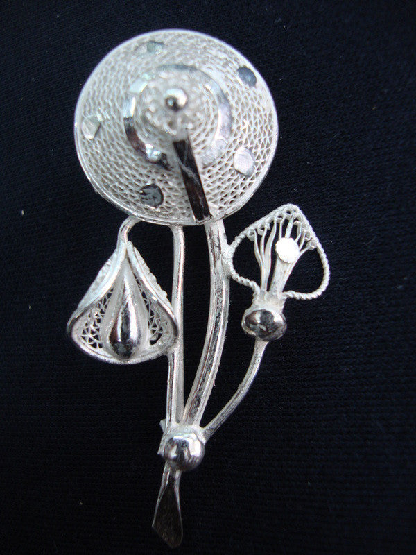 Silver Saree Pin