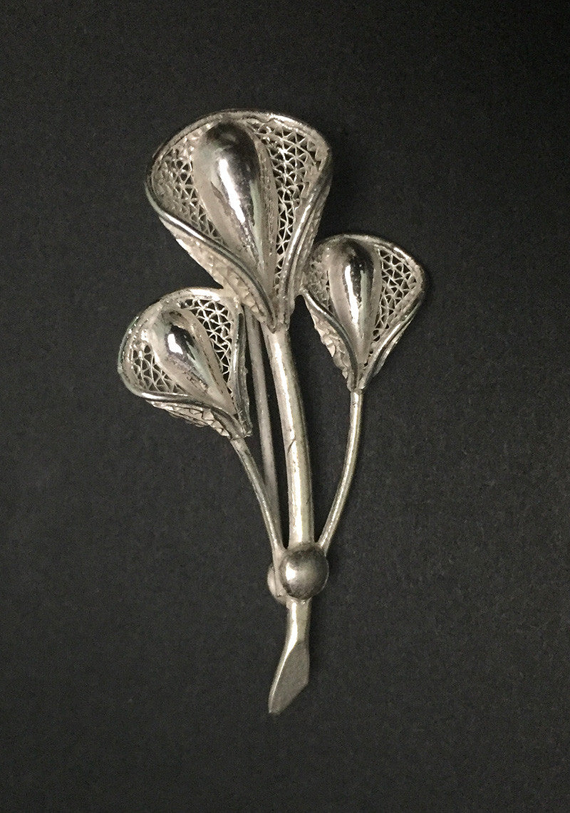 Silver Saree Pin