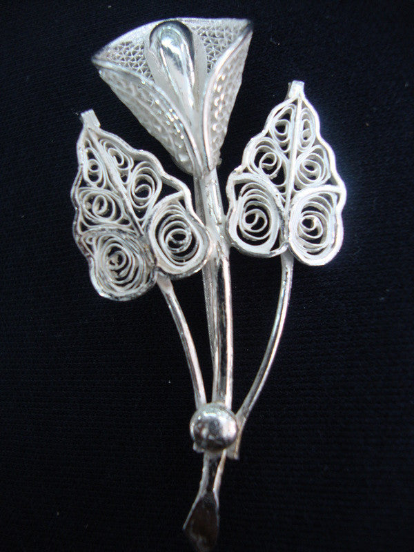 Silver Saree Pin