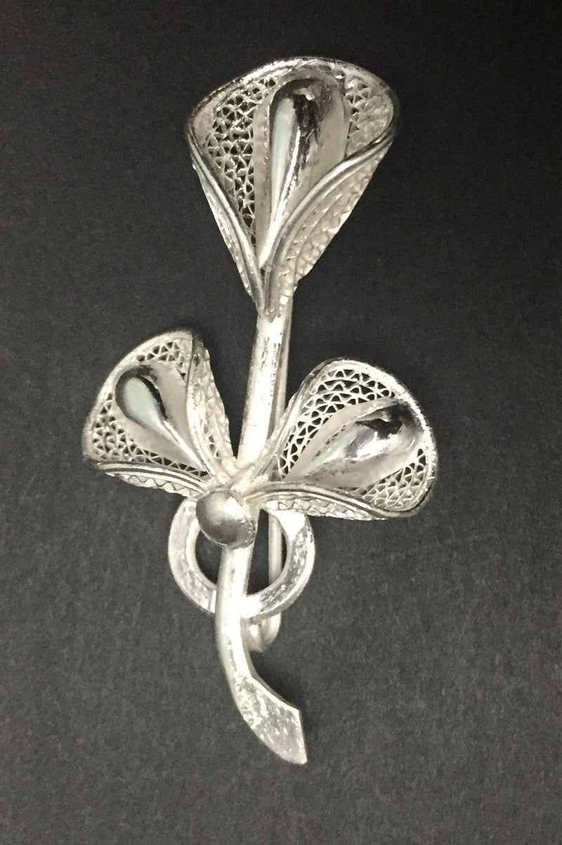 Silver Saree Pin