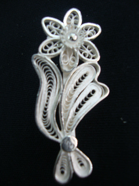 Silver Saree Pin