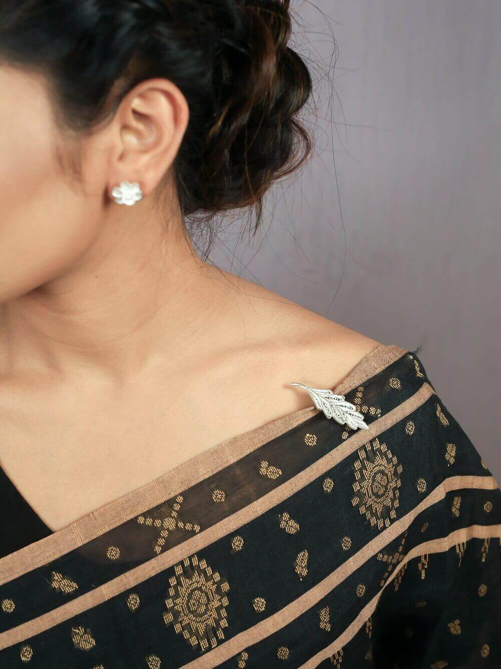 Buy Saree Pins Online Silver Filigree Jewellery by Silver