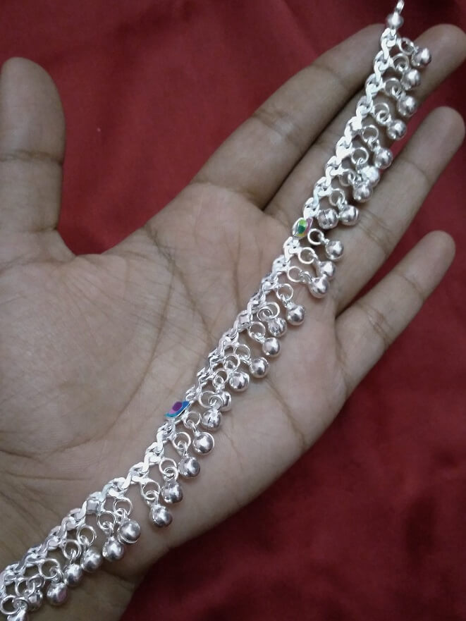 Silver Anklets for Baby Girl latest designs BB056
