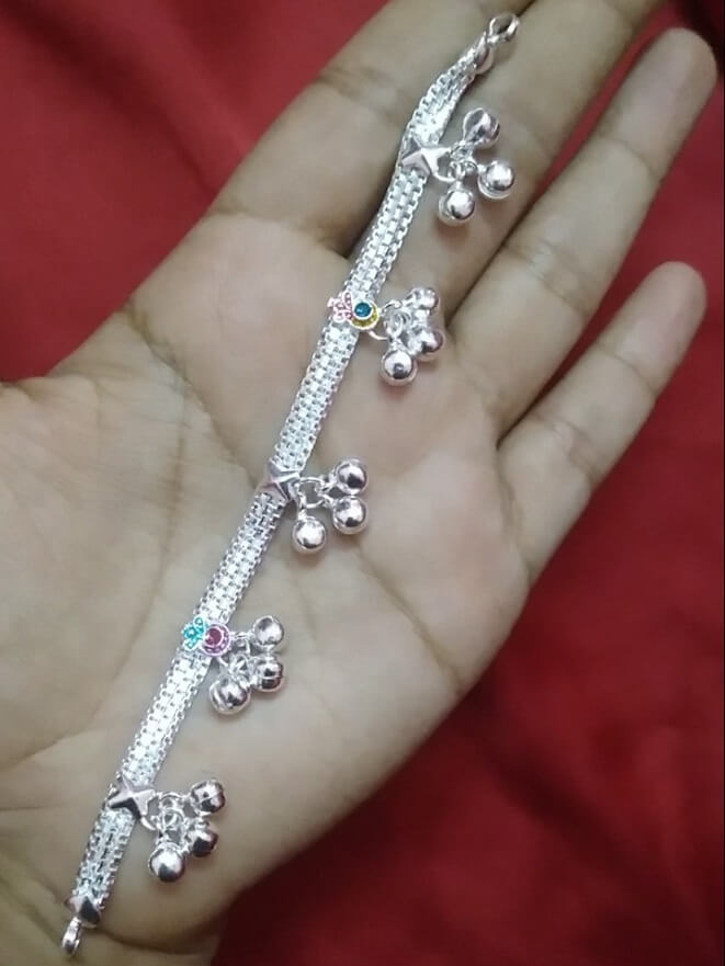 Silver Anklets for kids BB058
