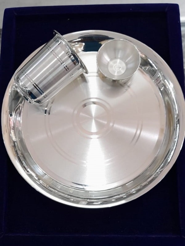 Silver Puja Thali Set - Main Image