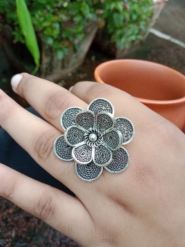 Oxidised Silver Rings for women Silver Linings Cuttack