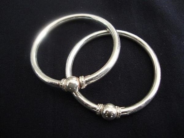 Silver baby bangles