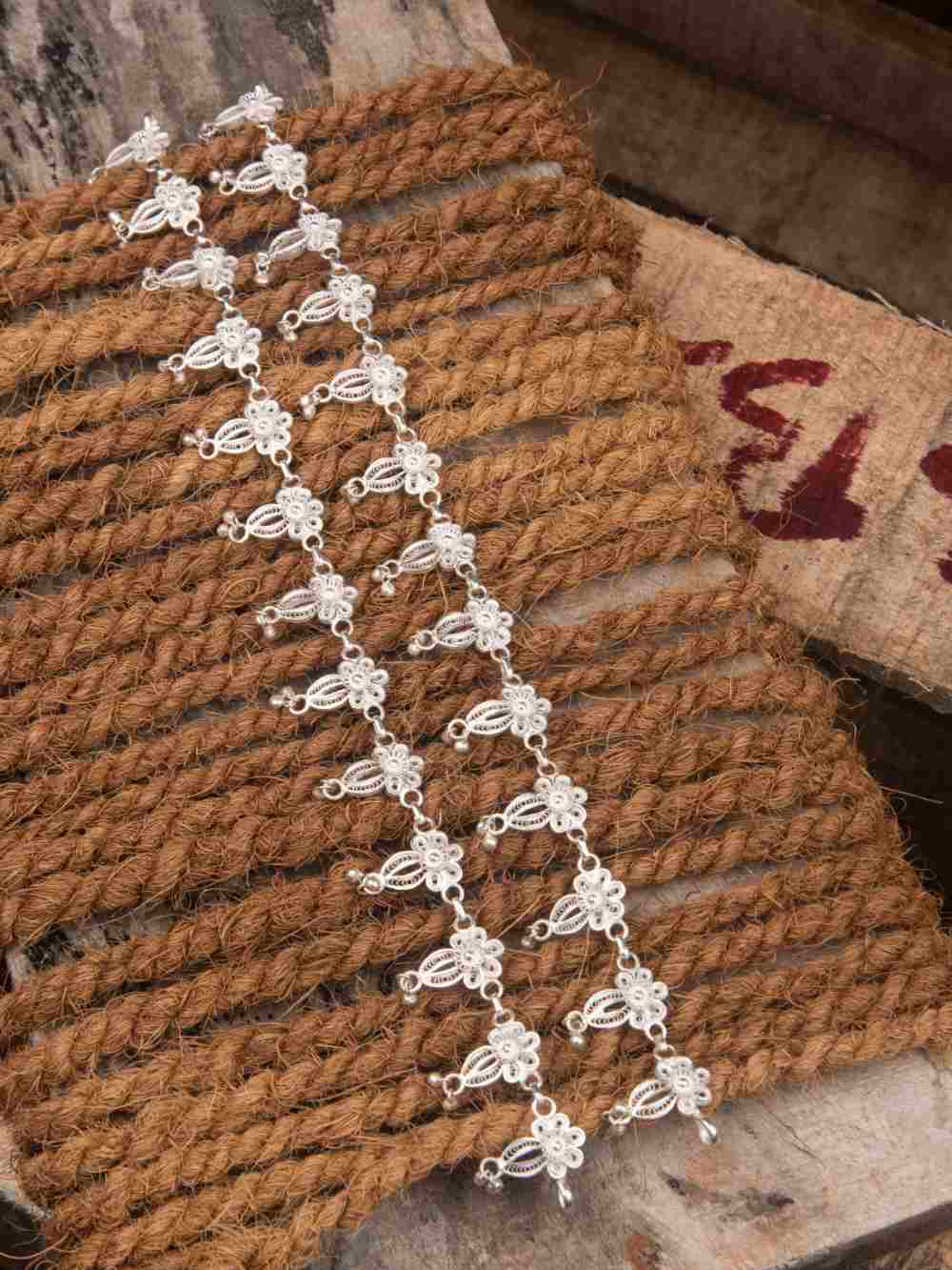 Silver filigree Anklets