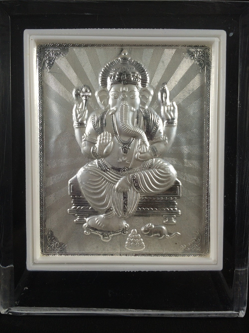 Silver Ganesha Photoframe       