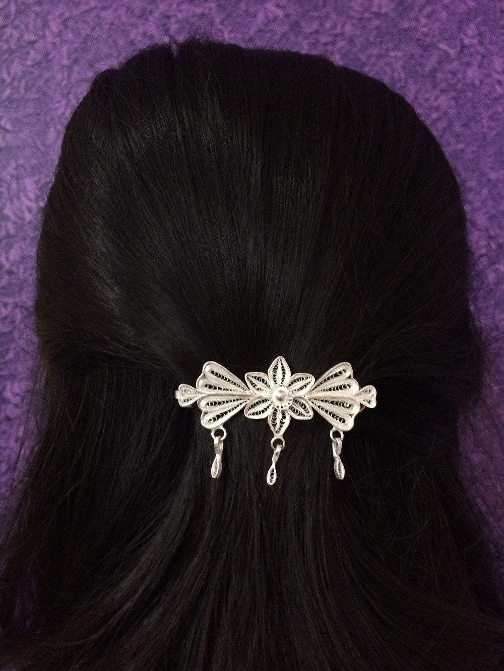 Silver hair ornaments hotsell