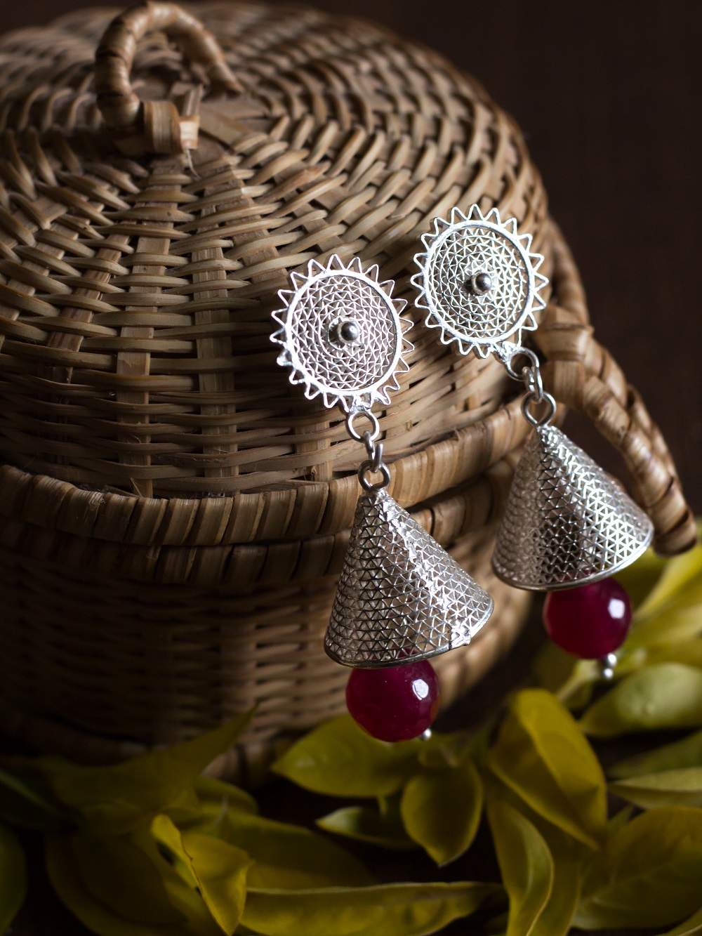 Silver Jhumkas