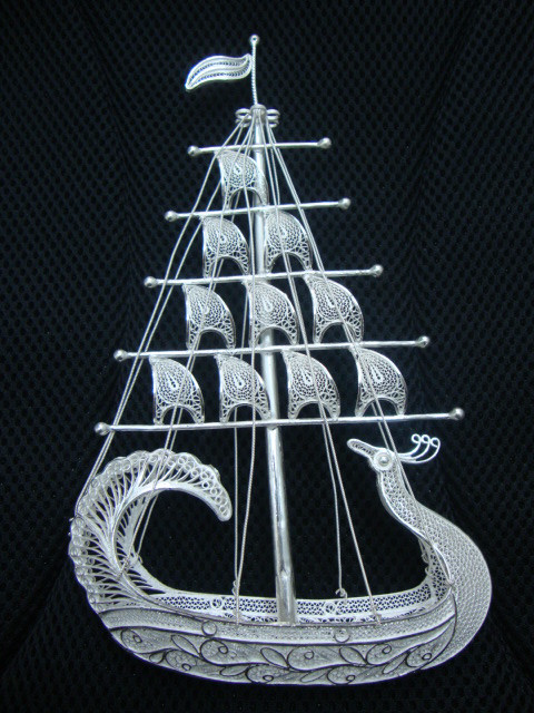 Silver Filigree Ship