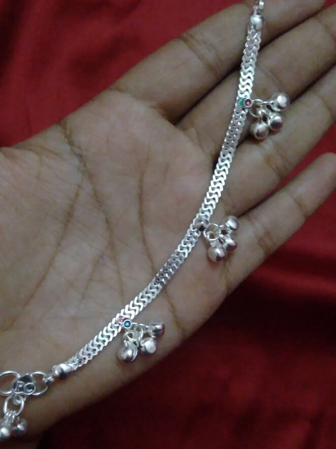 Silver Payal For Newborn Baby Silver Anklets For New Born Babies