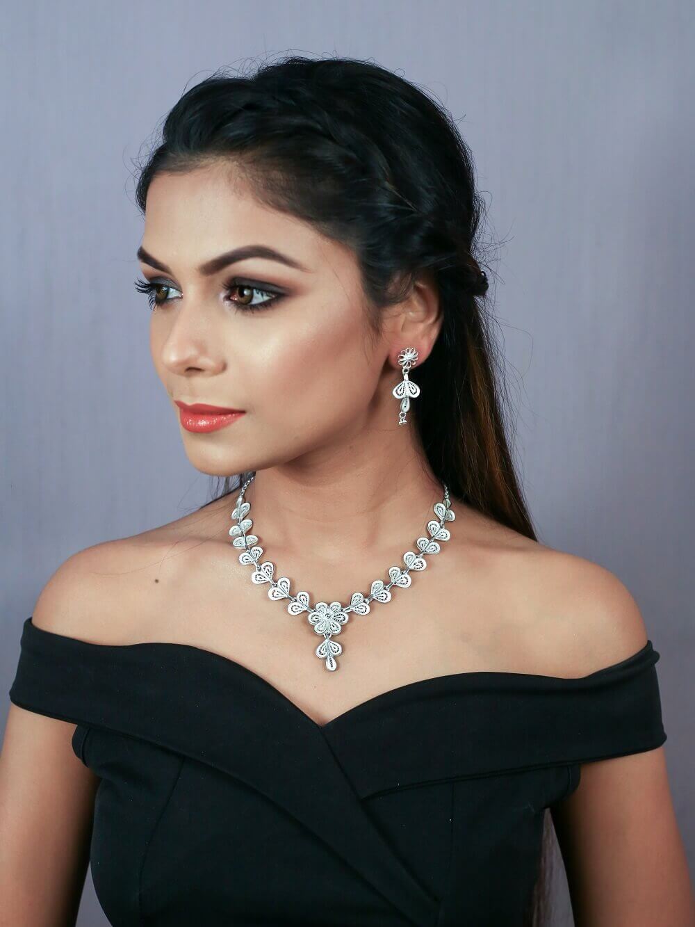 Silver Necklace set