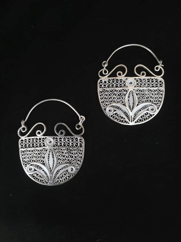 
                      
                        Silver Cuttack Tarakasi Loop Earrings
                      
                    