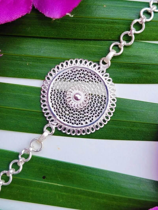 925 sterling silver handmade Krishna design Rakhi Bracelet, amazing stylish  gift for Rakshabandhan rk52 | TRIBAL ORNAMENTS