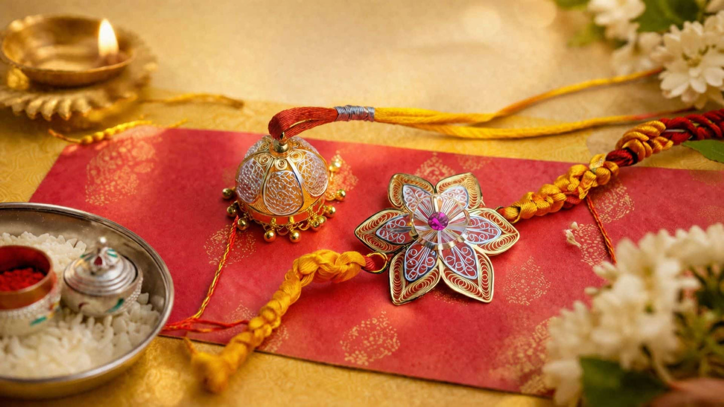 Silver Rakhi for Bhaiya