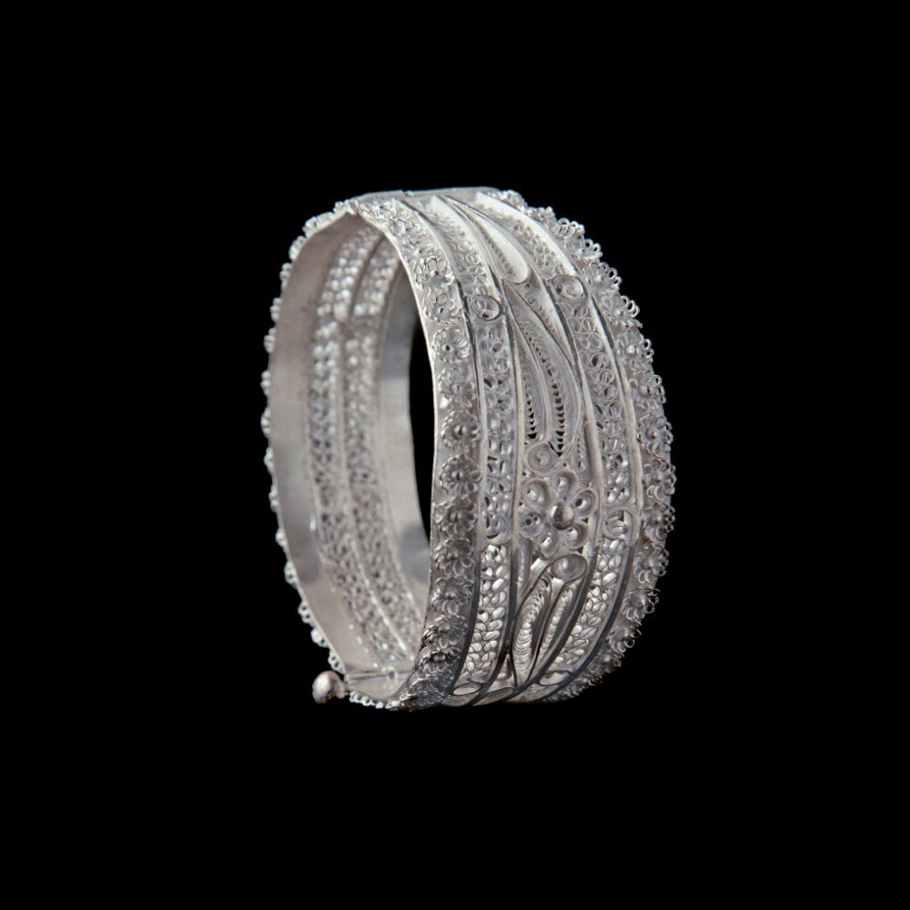 
                      
                        Silver Bangles handmade with Filigree
                      
                    