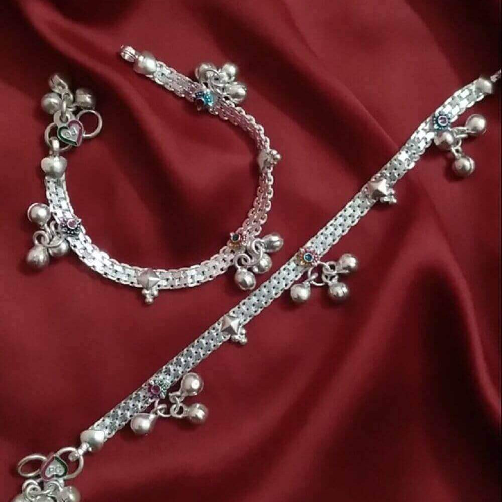 Silver anklet for baby girl