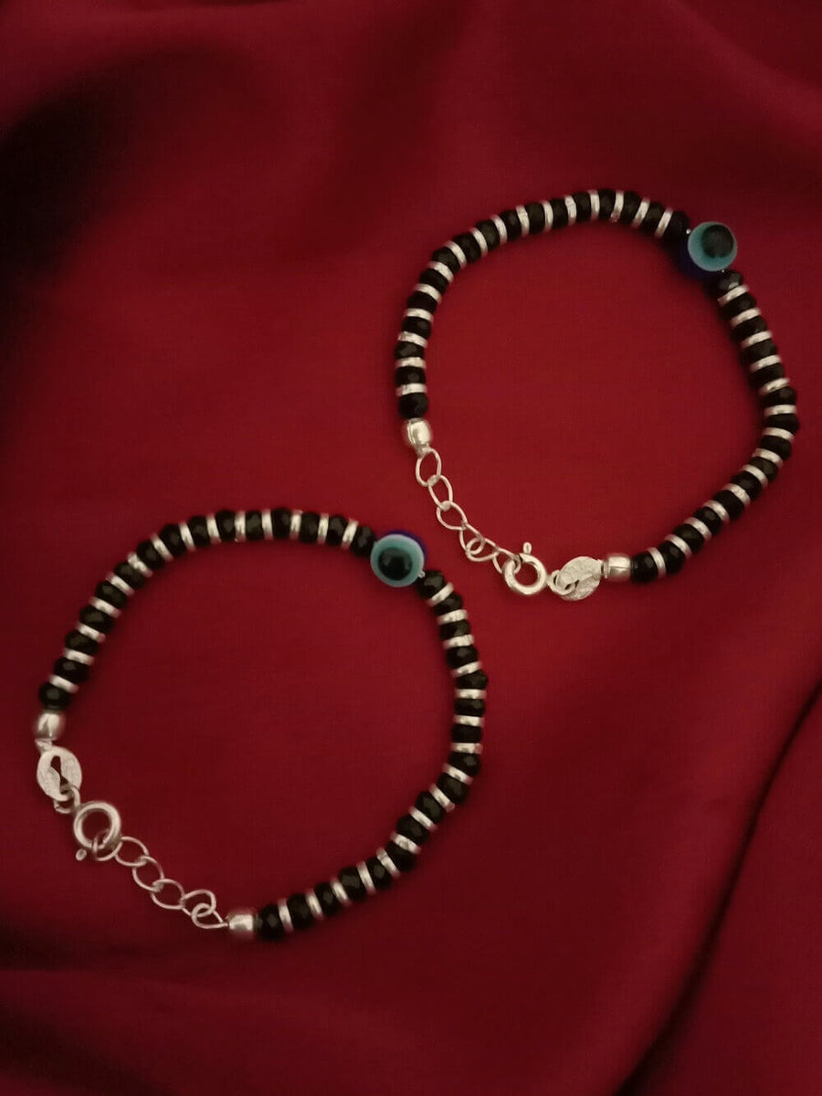 Baby Evil Eye Beads Bracelet Nazariya online Silver Baby Jewelry
