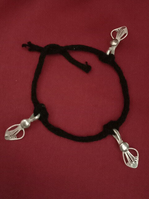 Black thread anklet for baby