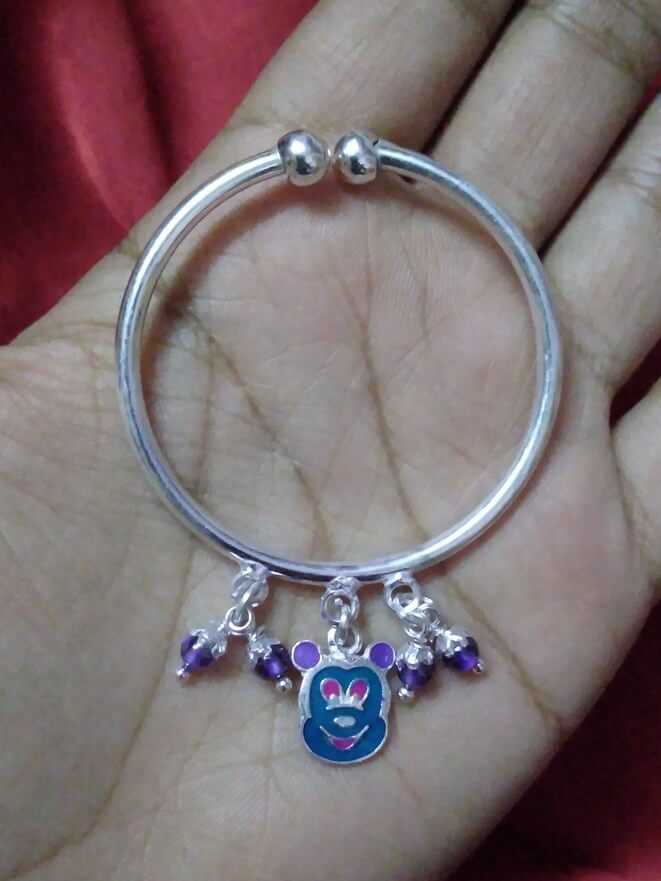 Baby Silver Bangle Mickey Mouse BB066