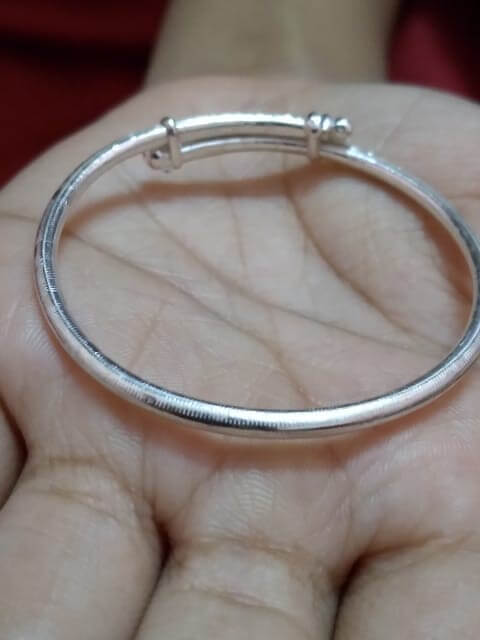 Baby bangle for boy silver