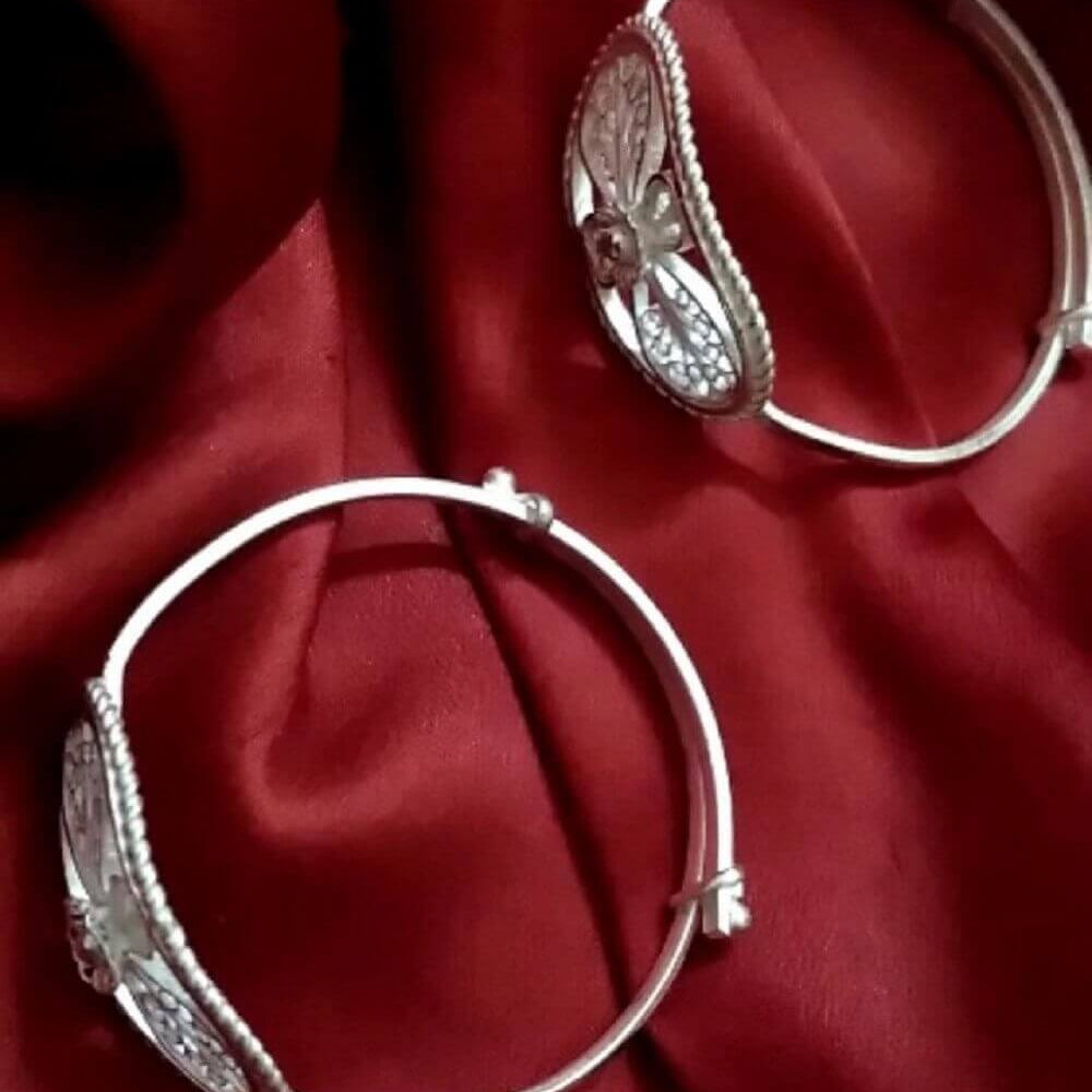 Silver Filigree Baby Bangles