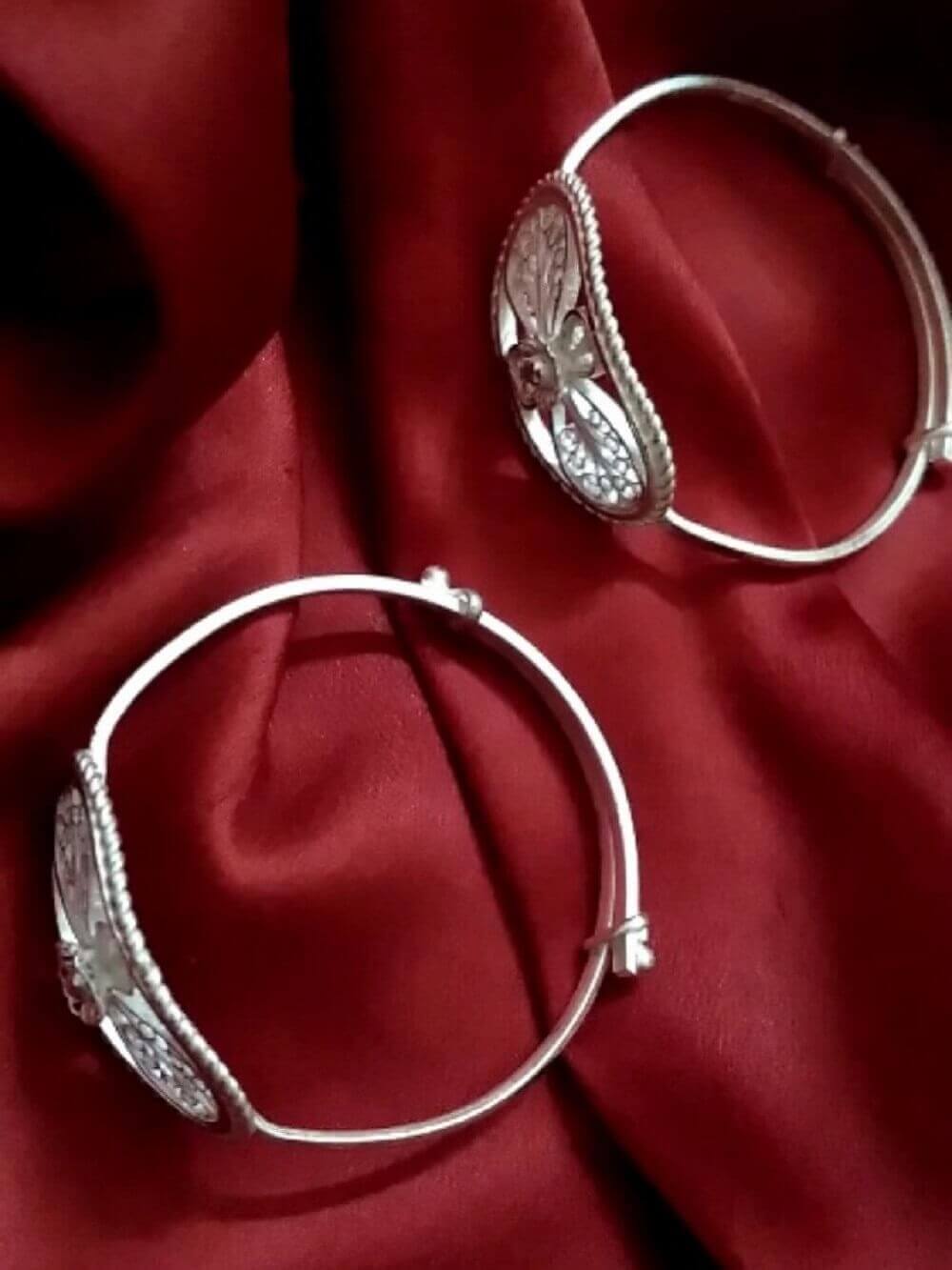 Silver Filigree Baby Bangles